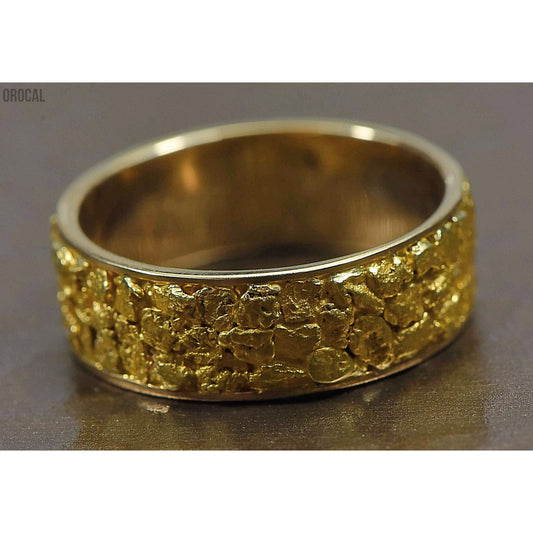 Orocal Gold Nugget Men's Ring RM8MM-Destination Gold Detectors