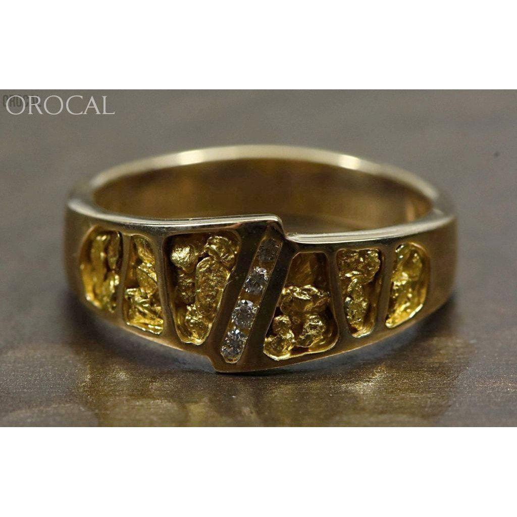Orocal Gold Nugget Men's Ring with Diamond RM882DN-Destination Gold Detectors