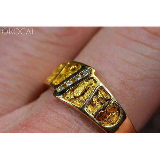 Orocal Gold Nugget Men's Ring with Diamond RM882DN-Destination Gold Detectors