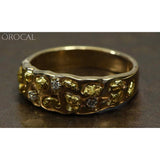 Orocal Gold Nugget Men's Ring with Diamonds RM195D6-Destination Gold Detectors