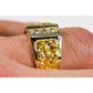 Orocal Gold Nugget Men's Ring with Diamonds RM376D40-Destination Gold Detectors