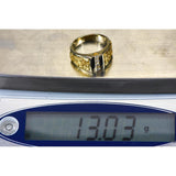 Orocal Gold Nugget Men's Ring with Diamonds RM376D40-Destination Gold Detectors