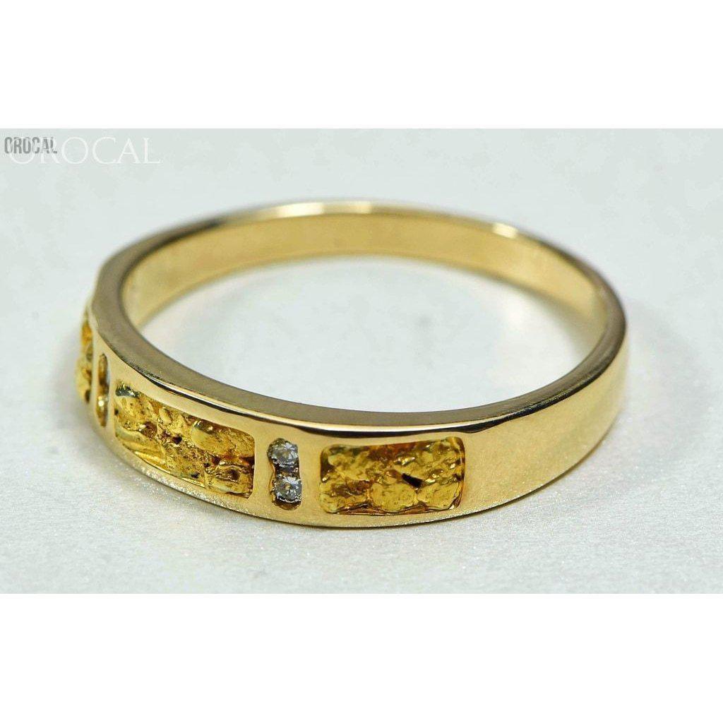 Orocal Gold Nugget Men's Ring with Diamonds RM733D8N-Destination Gold Detectors