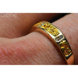 Orocal Gold Nugget Men's Ring with Diamonds RM733D8N-Destination Gold Detectors