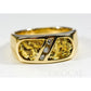 Orocal Gold Nugget Men's Ring with Diamonds RM816D10.5-Destination Gold Detectors