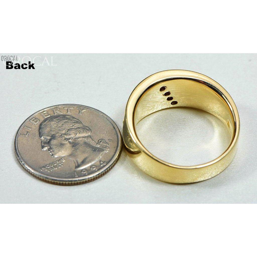 Orocal Gold Nugget Men's Ring with Diamonds RM883D20N-Destination Gold Detectors