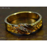 Orocal Gold Nugget Men's Ring with Diamonds RMAJ036D-Destination Gold Detectors