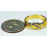 Orocal Gold Nugget Men's Ring with Diamonds RMAJ036D-Destination Gold Detectors