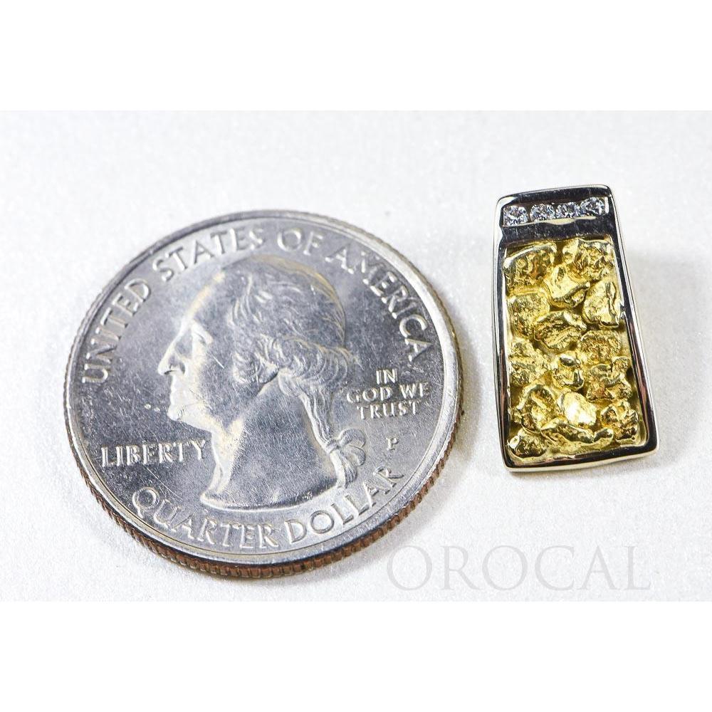 Orocal Gold Nugget Pendant with Diamond PN892DNWX-Destination Gold Detectors