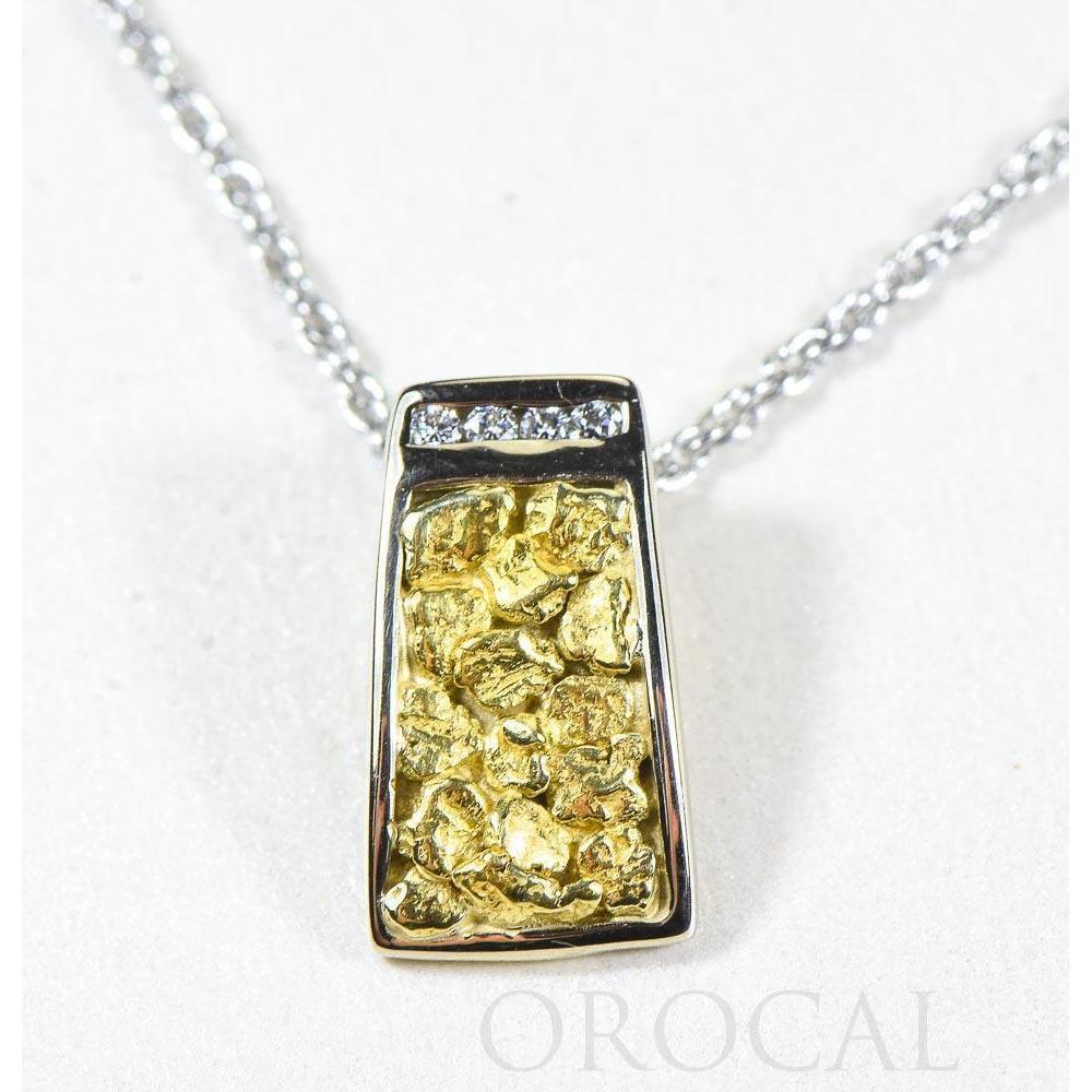 Orocal Gold Nugget Pendant with Diamond PN892DNWX-Destination Gold Detectors