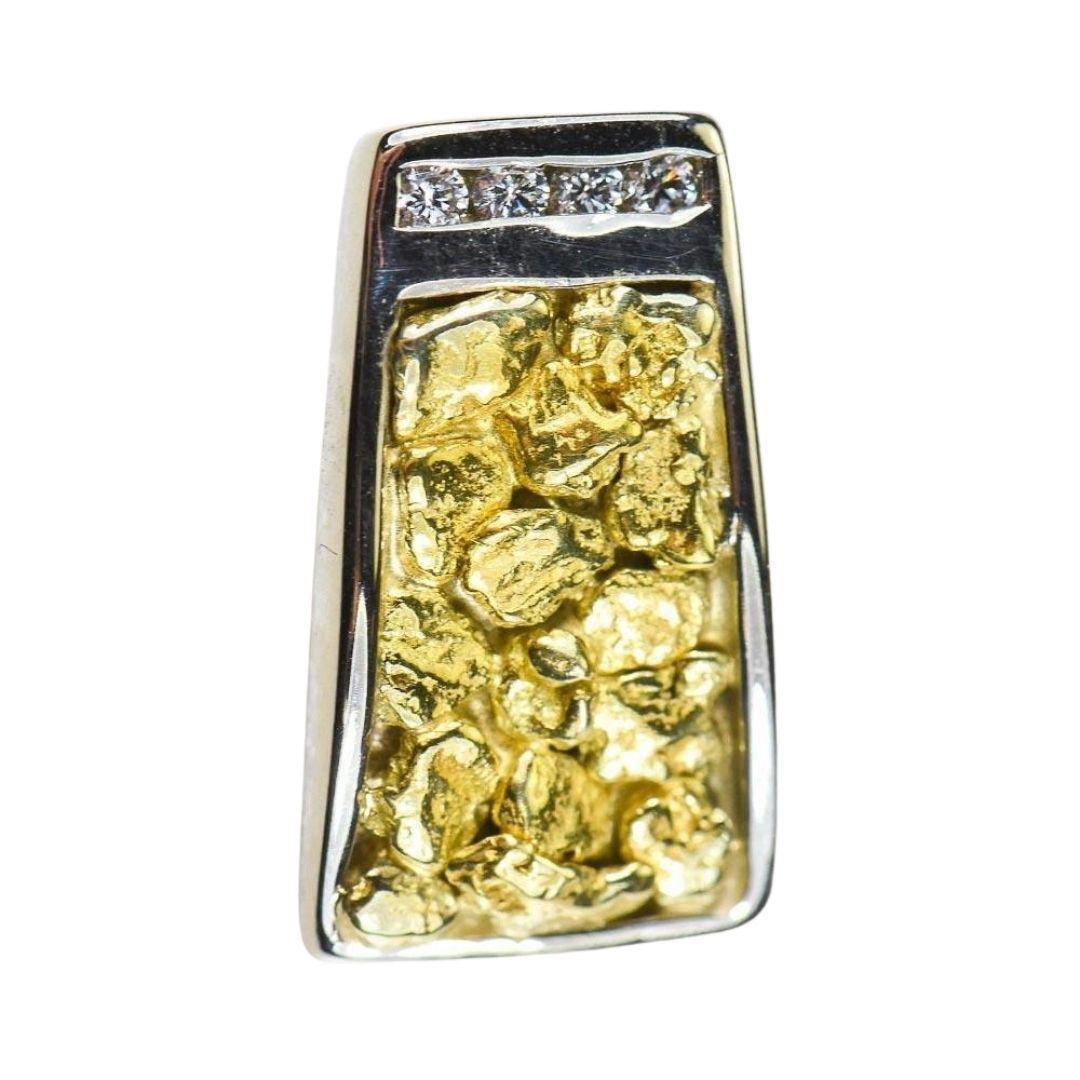 Orocal Gold Nugget Pendant with Diamond PN892DNWX-Destination Gold Detectors