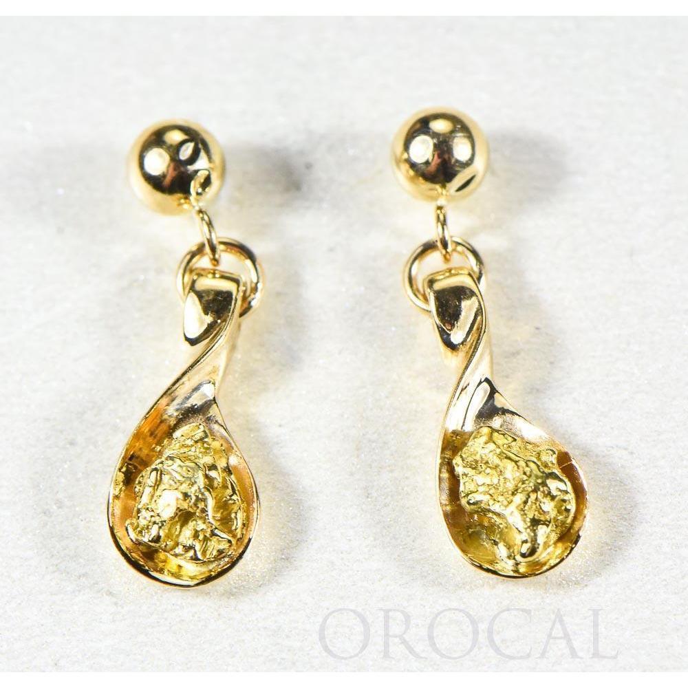 Orocal Gold Nugget Stud Drop Earrings EAJ054N/PD-Destination Gold Detectors
