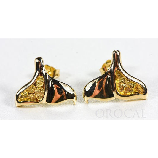 Orocal Gold Nugget Whale Tail Earrings EDLWT12-Destination Gold Detectors