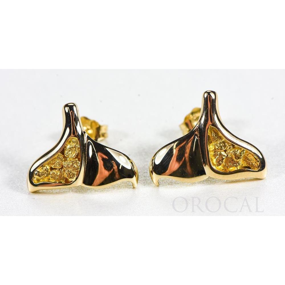 Orocal Gold Nugget Whale Tail Earrings EDLWT12-Destination Gold Detectors