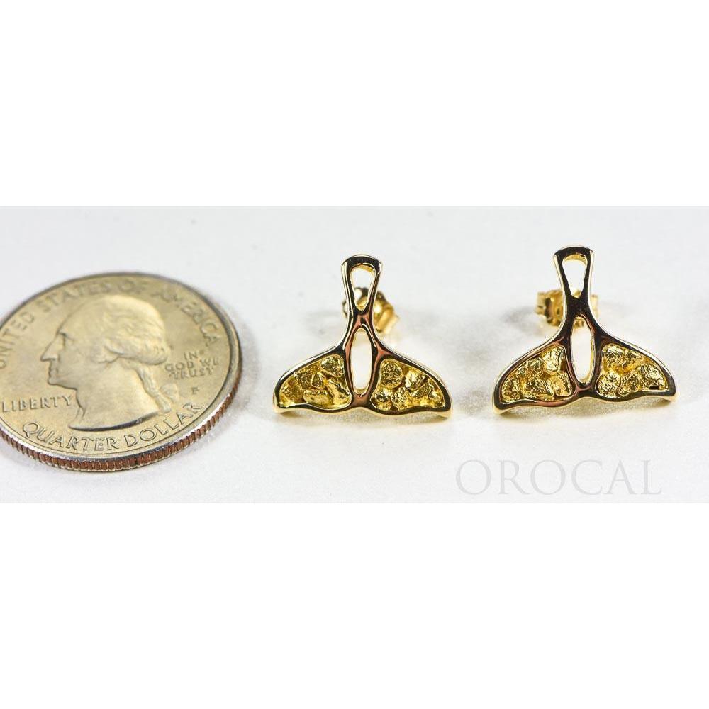 Orocal Gold Nugget Whale Tail Earrings EWT22N-Destination Gold Detectors