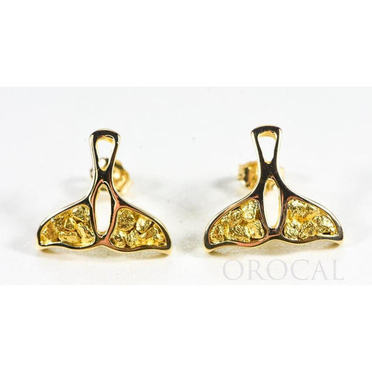Orocal Gold Nugget Whale Tail Earrings EWT22N-Destination Gold Detectors