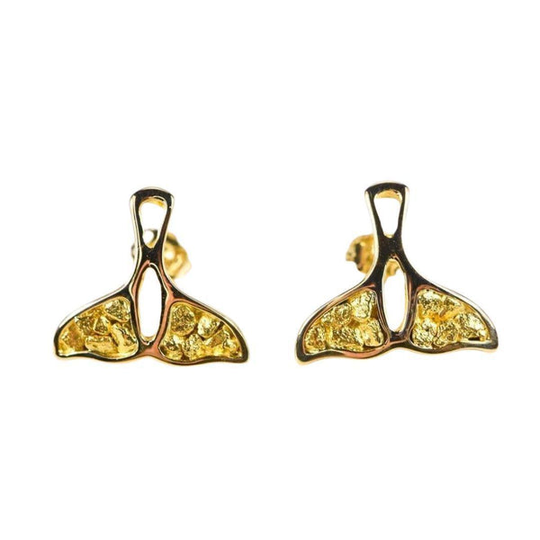 Orocal Gold Nugget Whale Tail Earrings EWT22N-Destination Gold Detectors