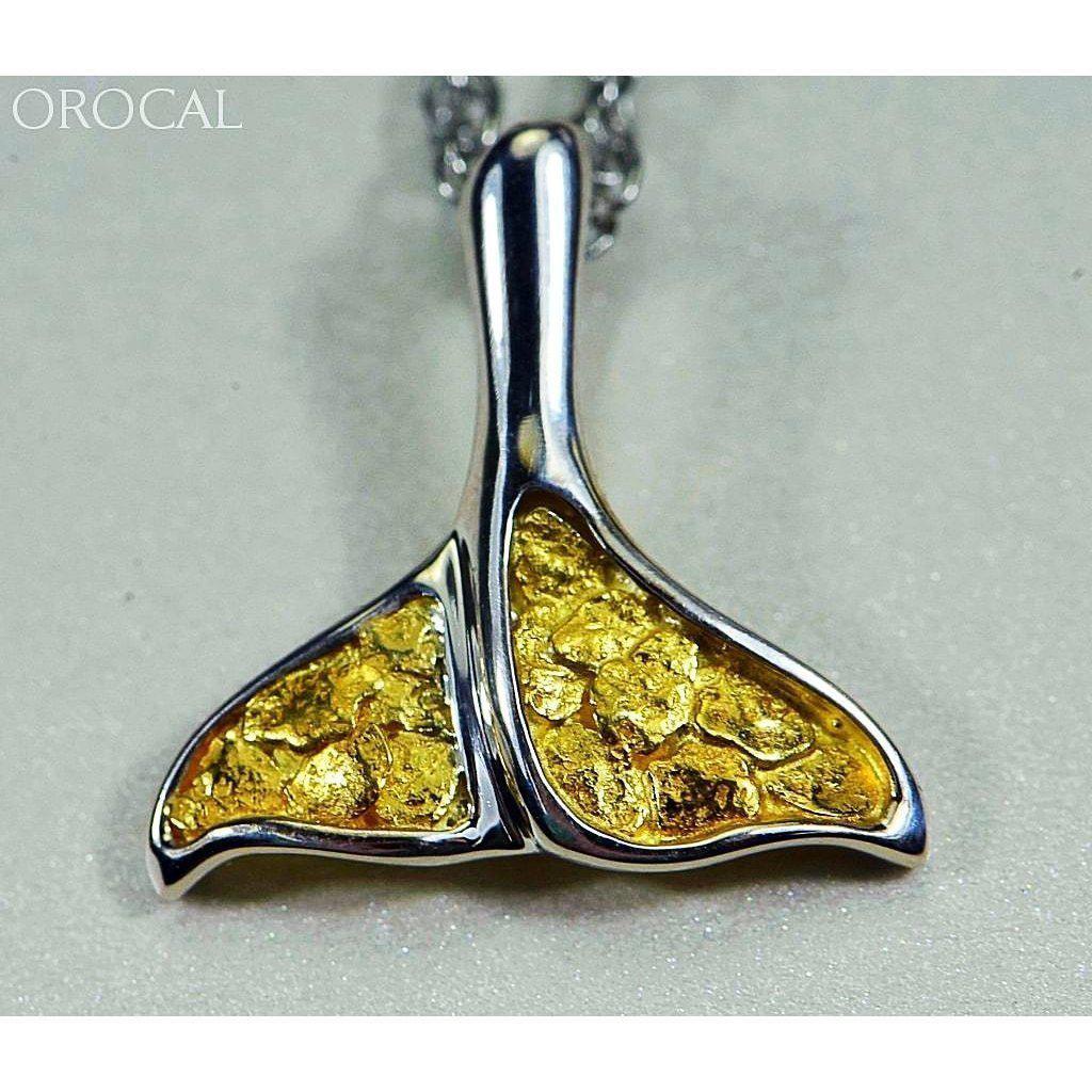 Orocal Gold Nugget Whale Tail Pendant PDLWT113NSS-Destination Gold Detectors