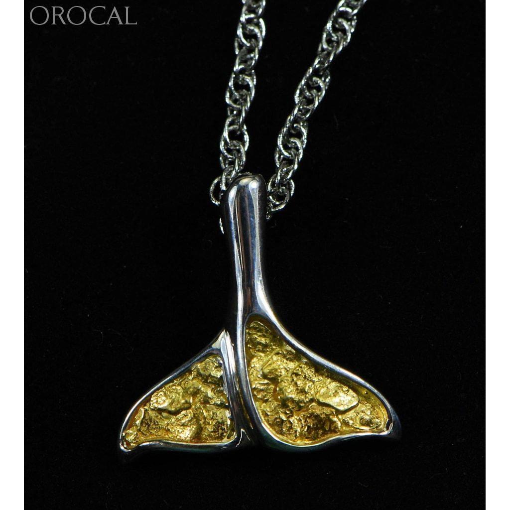 Orocal Gold Nugget Whale Tail Pendant PDLWT113NSS-Destination Gold Detectors