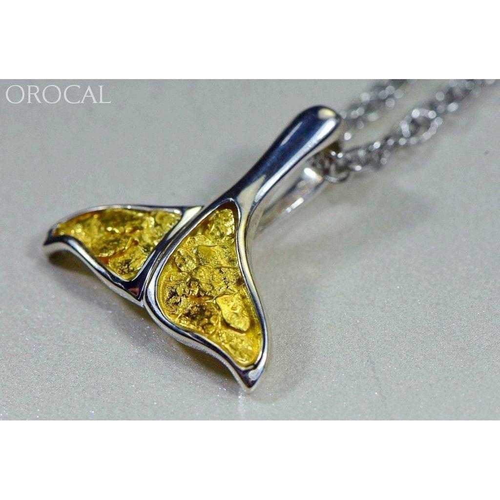 Orocal Gold Nugget Whale Tail Pendant PDLWT113NSS-Destination Gold Detectors