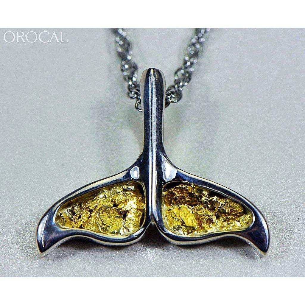 Orocal Gold Nugget Whale Tail Pendant PDLWT8MNSSX-Destination Gold Detectors