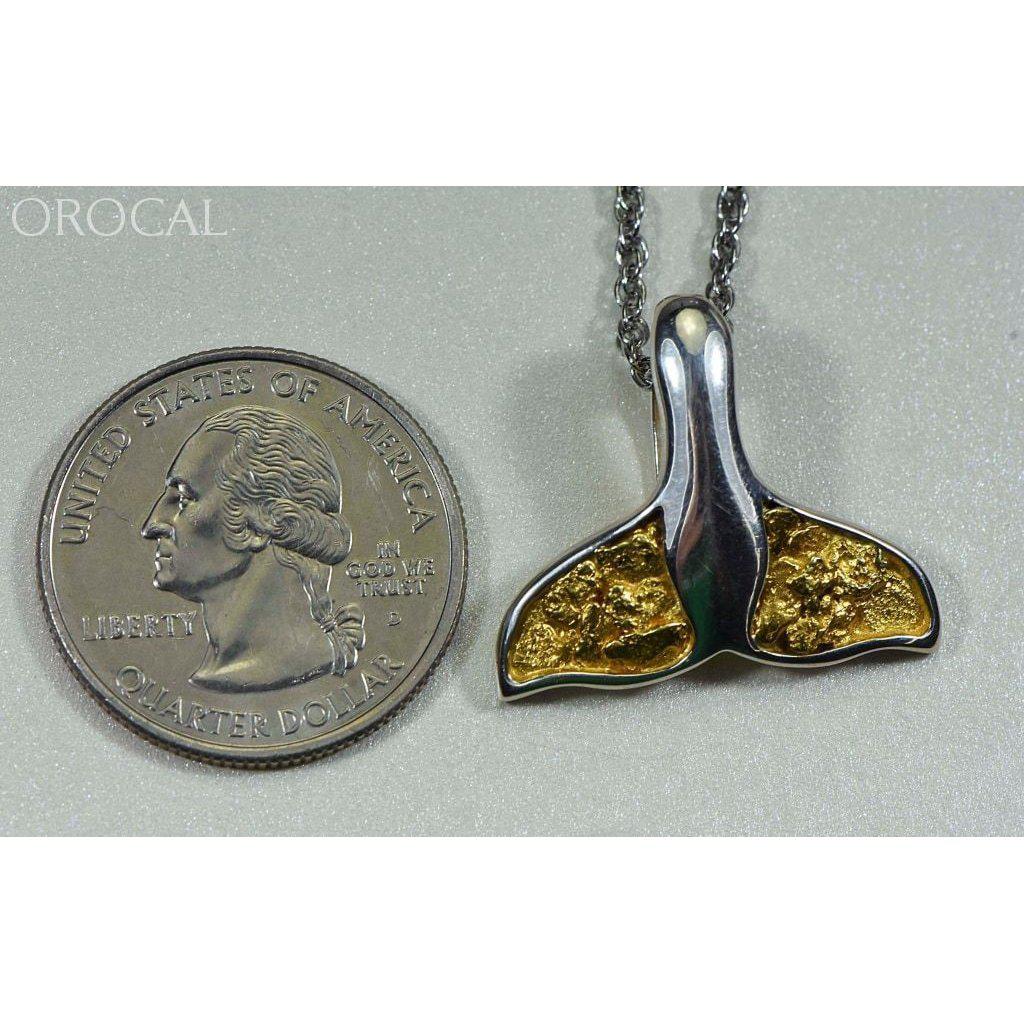 Orocal Gold Nugget Whale Tail Pendant PWT34NSS-Destination Gold Detectors