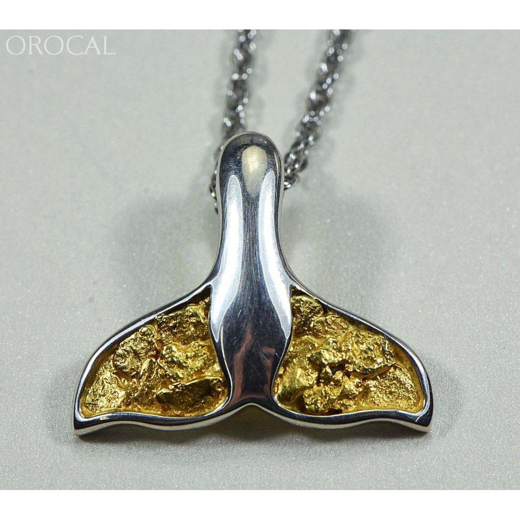 Orocal Gold Nugget Whale Tail Pendant PWT34NSS-Destination Gold Detectors