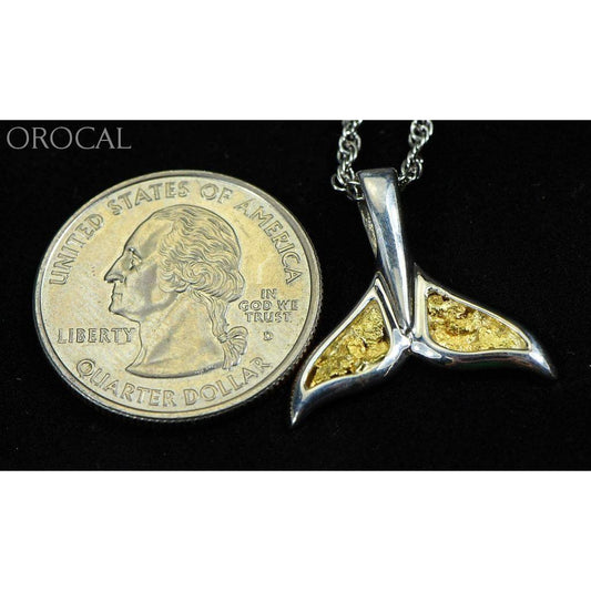 Orocal Gold Nugget Whale Tail Pendant PWT44LNSS-Destination Gold Detectors