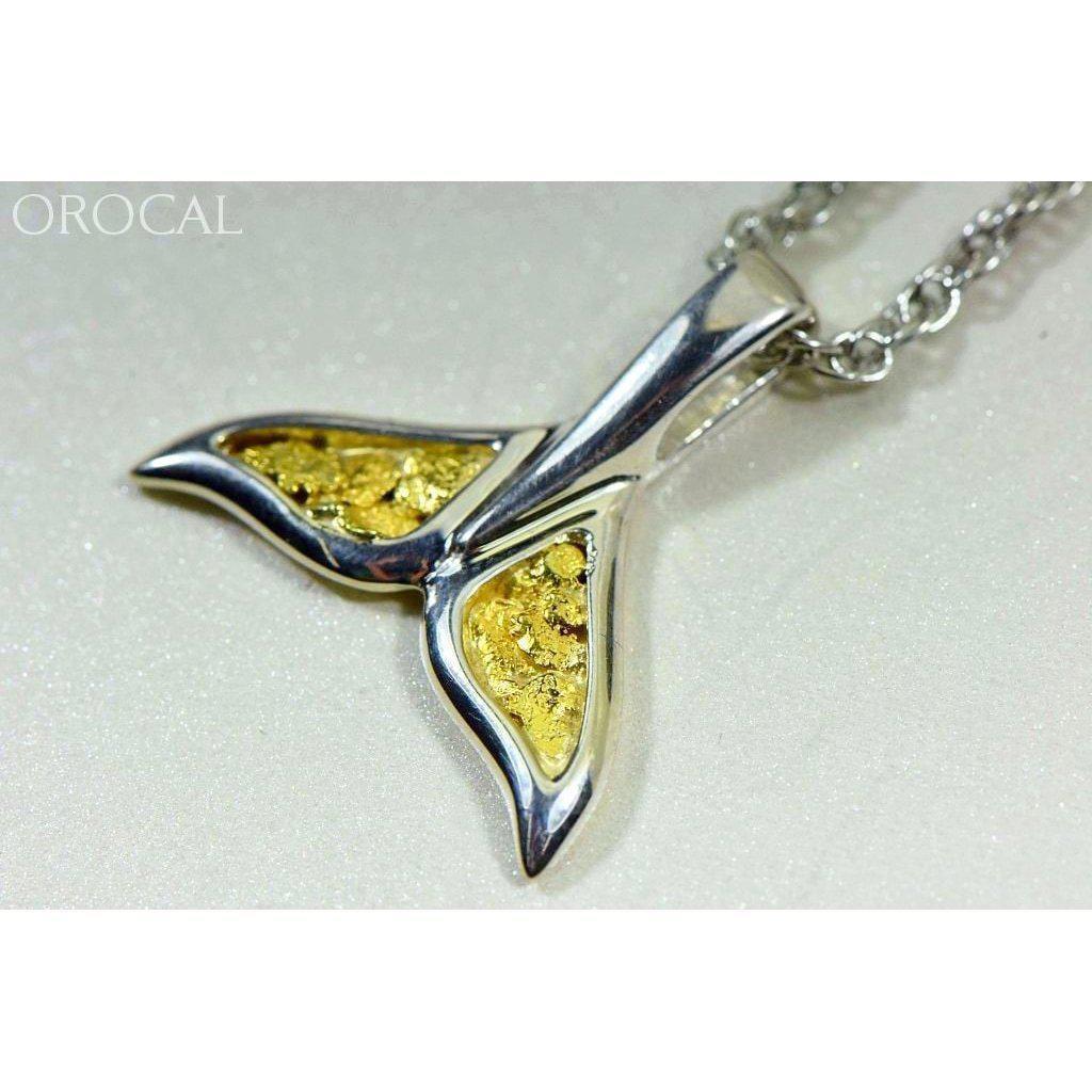 Orocal Gold Nugget Whale Tail Pendant PWT44LNSS-Destination Gold Detectors