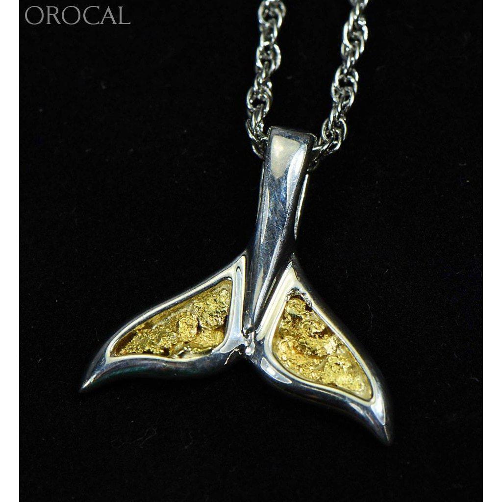 Orocal Gold Nugget Whale Tail Pendant PWT44LNSS-Destination Gold Detectors