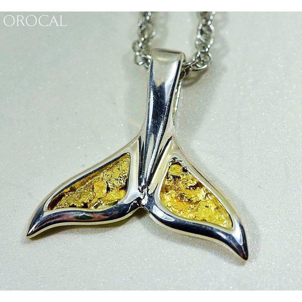 Orocal Gold Nugget Whale Tail Pendant PWT44LNSS-Destination Gold Detectors