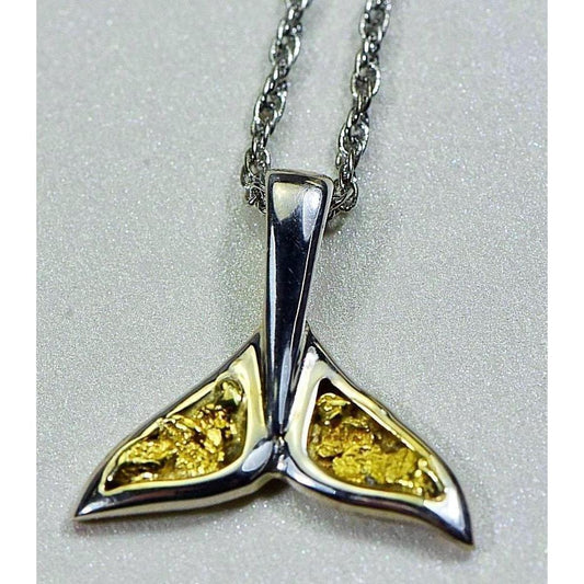 Orocal Gold Nugget Whale Tail Pendant PWT44SNSS-Destination Gold Detectors