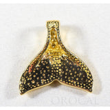 Orocal Gold Nugget Whale Tail Pendant with Diamond PDLWT16SDN-Destination Gold Detectors