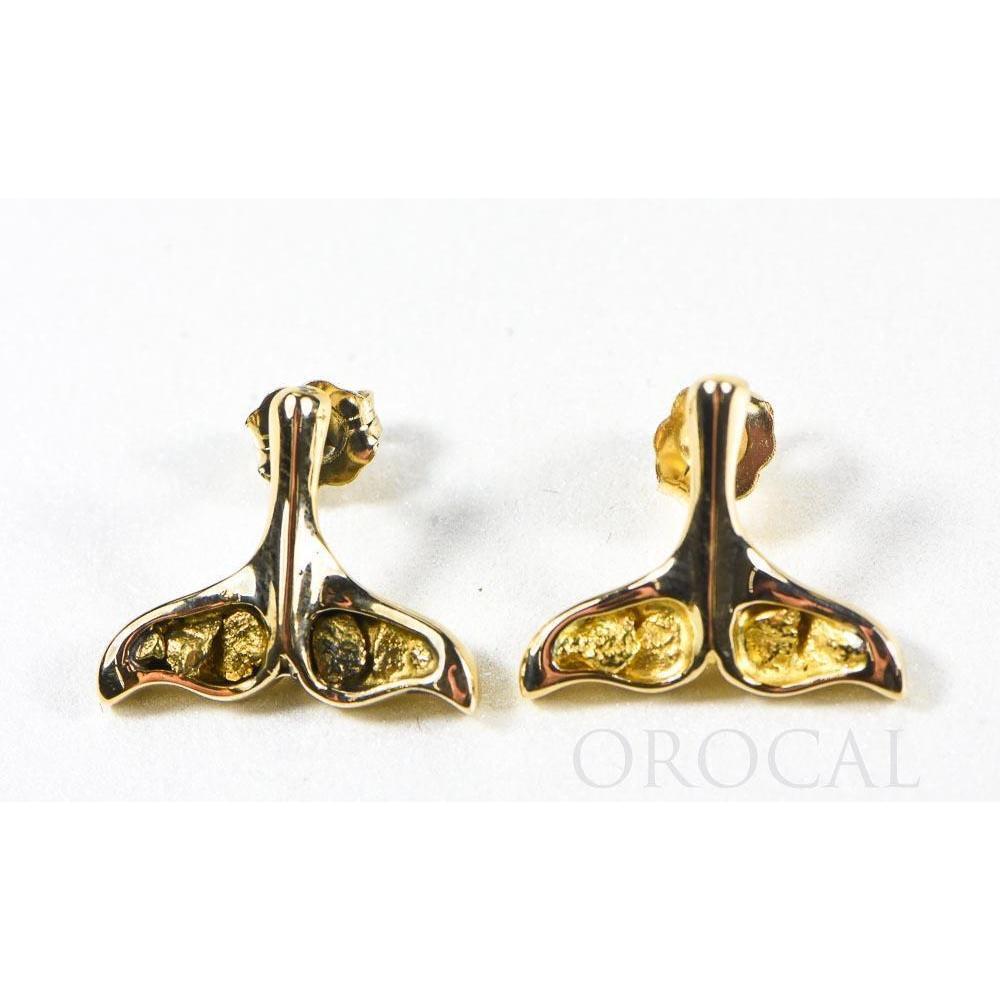 Orocal Gold Nugget Whales Tail Earrings EDLWT8SOL-Destination Gold Detectors