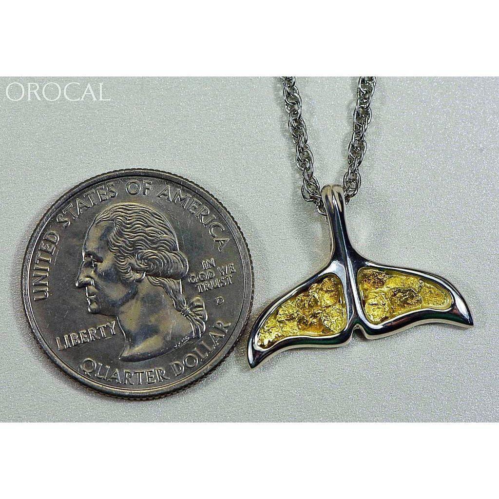 Orocal Gold Nugget Whales Tail Pendant PAJWT301NSS-Destination Gold Detectors