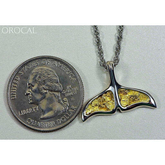 Orocal Gold Nugget Whales Tail Pendant PAJWT301NSS-Destination Gold Detectors