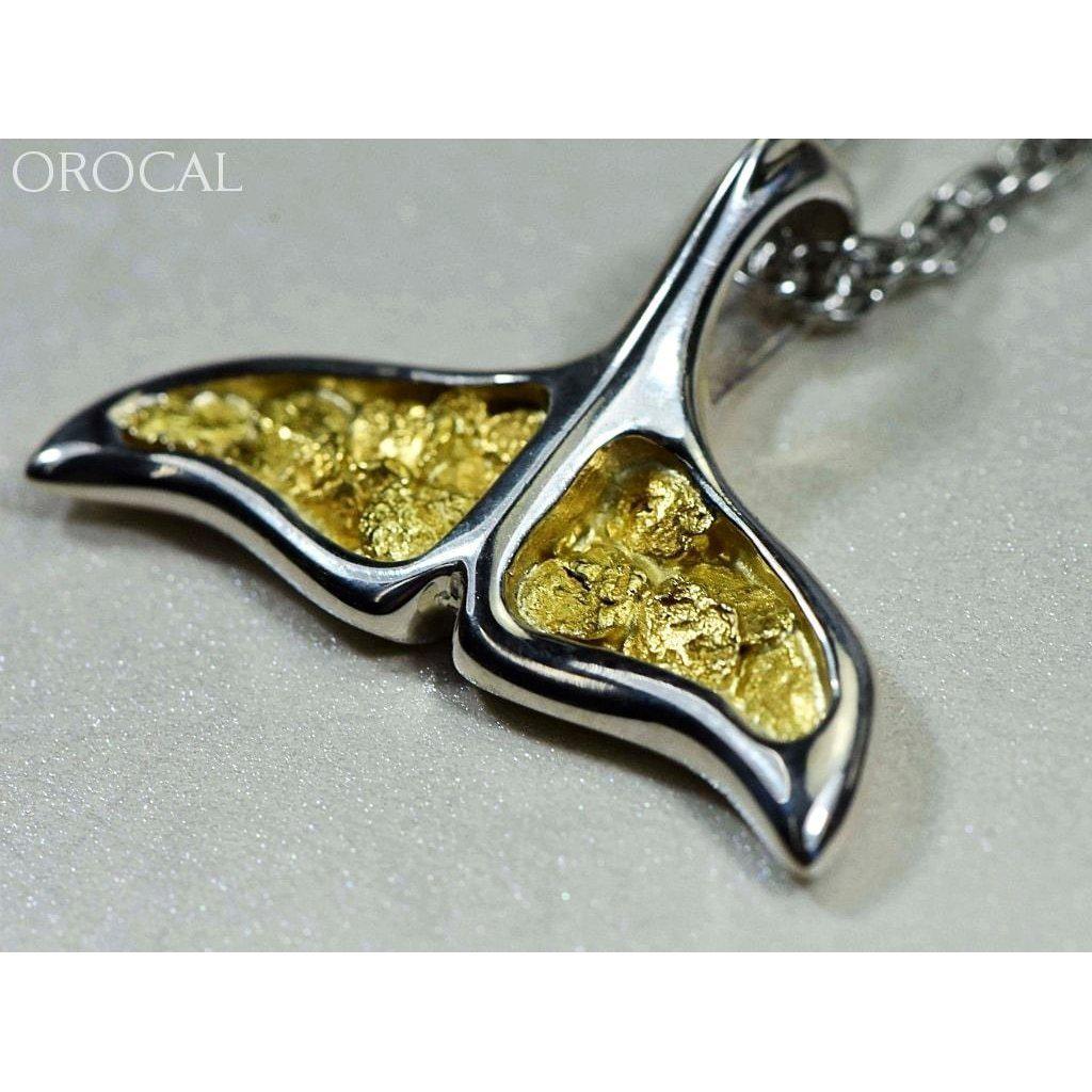 Orocal Gold Nugget Whales Tail Pendant PAJWT301NSS-Destination Gold Detectors