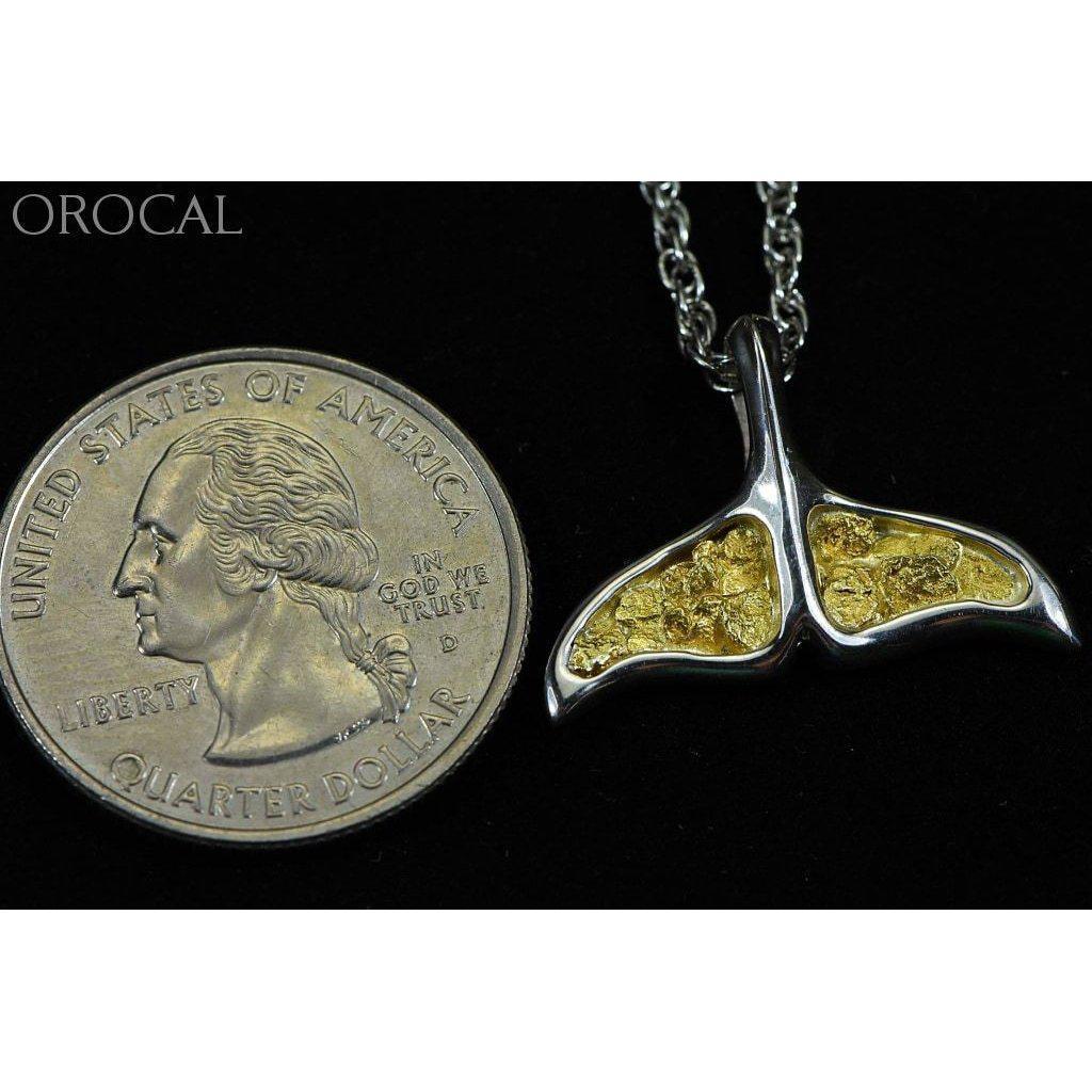 Orocal Gold Nugget Whales Tail Pendant PAJWT301NSS-Destination Gold Detectors