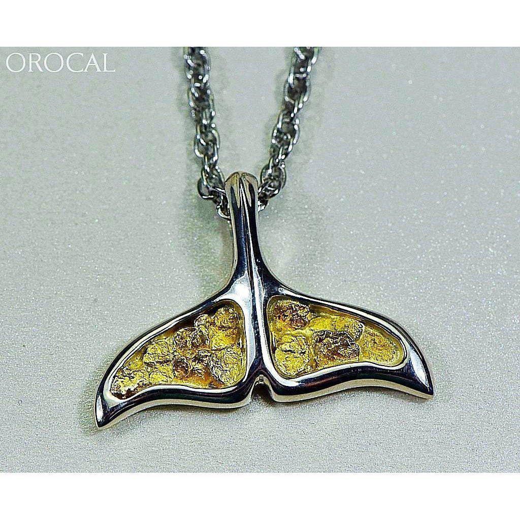 Orocal Gold Nugget Whales Tail Pendant PAJWT301NSS-Destination Gold Detectors