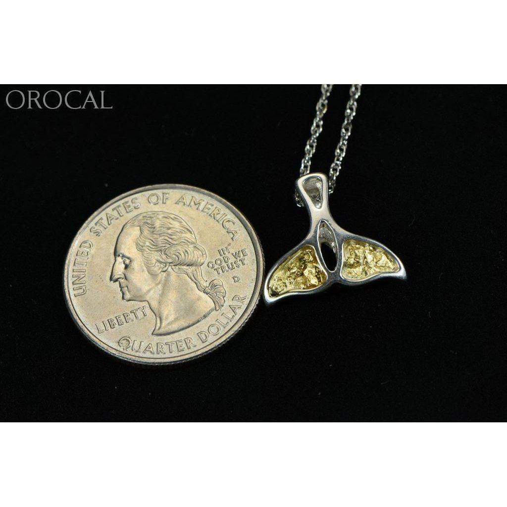 Orocal Gold Nugget Whales Tail Pendant PWT22NSS-Destination Gold Detectors