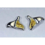 Orocal Gold Nugget Whales Tail Sterling Silver Earrings EDLWT12NSS-Destination Gold Detectors