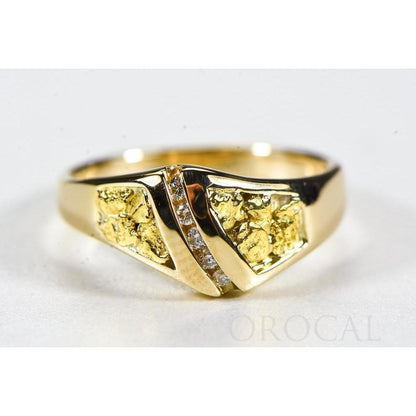 Orocal Gold Nugget and Diamond Ladies Ring RL1064DN-Destination Gold Detectors