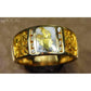 Orocal Gold Nugget/Quartz Men's Ring with Diamonds RM732LDNQ-Destination Gold Detectors