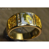 Orocal Gold Nugget/Quartz Men's Ring with Diamonds RM732LDNQ-Destination Gold Detectors