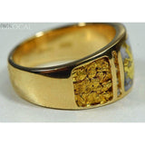Orocal Gold Nugget/Quartz Men's Ring with Diamonds RM732LDNQ-Destination Gold Detectors