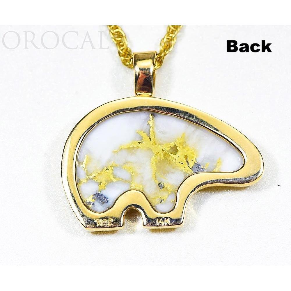 Orocal Gold Quartz Bear Pendant PBR1JHQX-Destination Gold Detectors