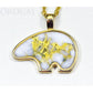 Orocal Gold Quartz Bear Pendant PBR1JHQX-Destination Gold Detectors
