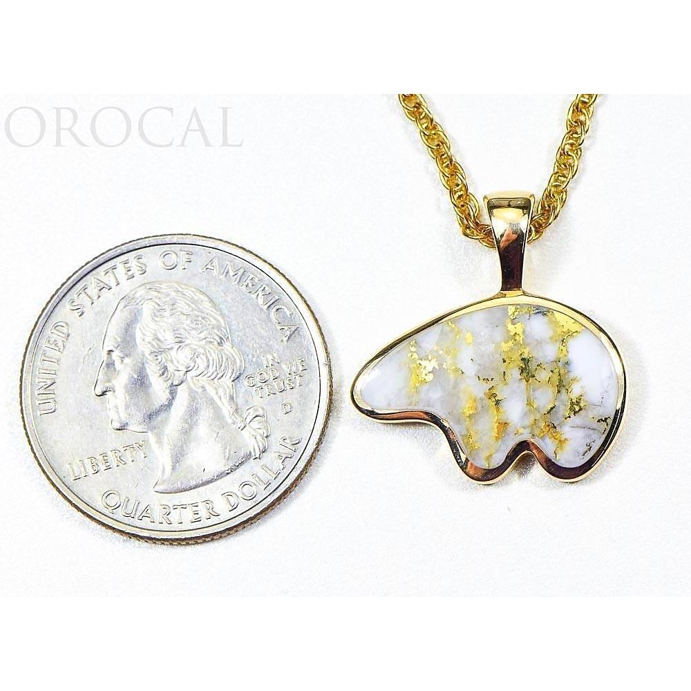 Orocal Gold Quartz Bear Pendant PBR1XLHQX-Destination Gold Detectors
