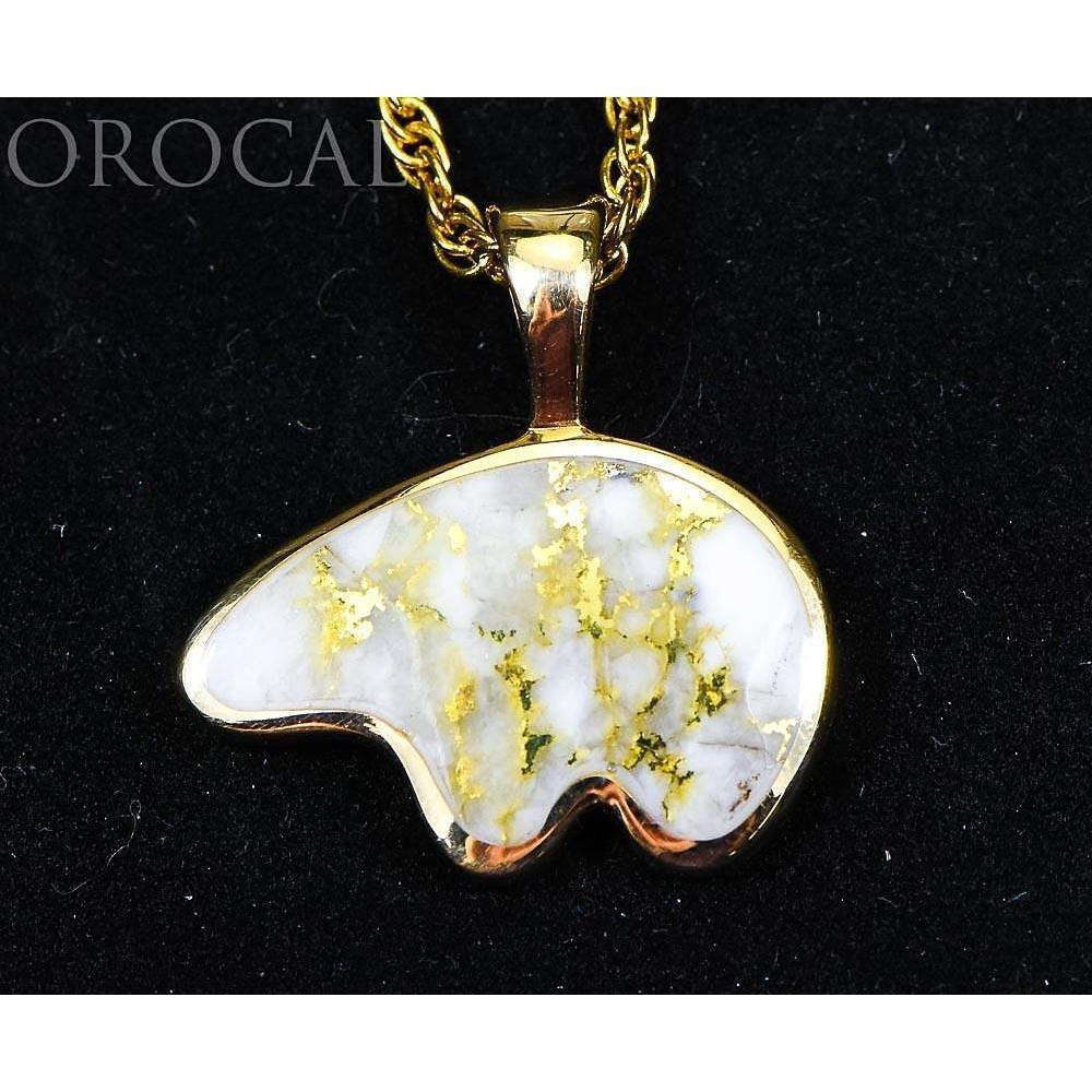 Orocal Gold Quartz Bear Pendant PBR1XLHQX-Destination Gold Detectors