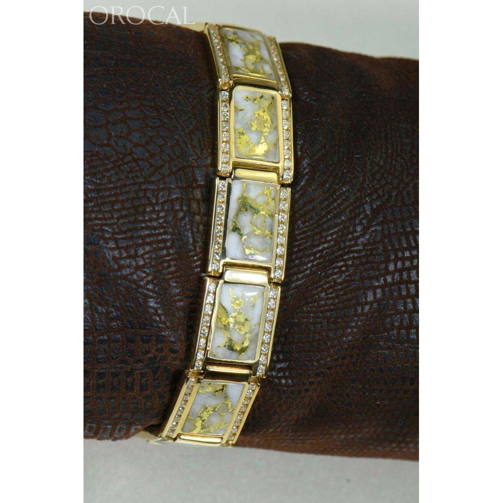 Orocal Gold Quartz Bracelet with Diamonds B16MMDQ-Destination Gold Detectors